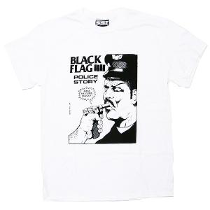 BLACK FLAG ブラック フラッグ POLICE STORY Tシャツ｜seekanddestroy