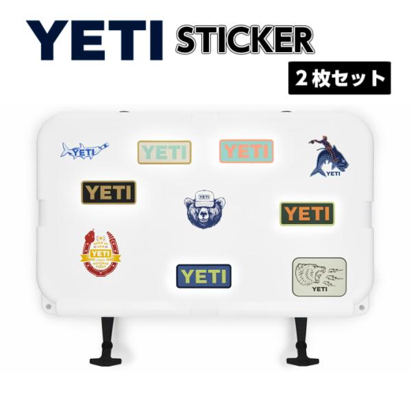 YETI イエティ sticker ステッカー 2枚セット アウトドア キャンプ 釣り シール 【ロ...