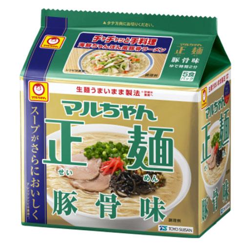 東洋水産　マルちゃん正麺 豚骨味　 5食パック（445g）×6個