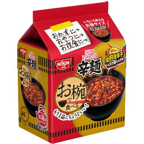 日清食品　お椀で食べるカップヌードル辛麺 3食パック 105g（めん84g）×9個 (爆買)