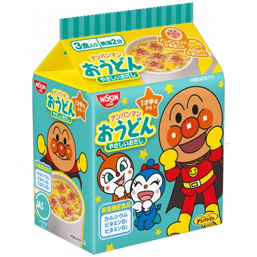 日清　アンパンマンおうどん やさしいおだし 3食パック　87g×9個　カップ麺/即席麺/おやつ/菓子...