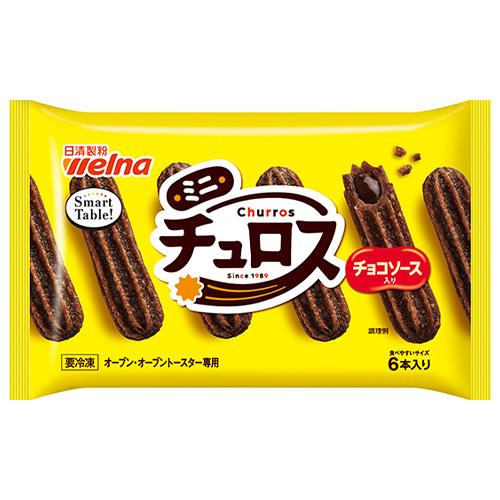 日清製粉ウェルナ　ミニチュロス チョコソース入 6本入（132ｇ）×9個 （冷凍食品）　Smart ...