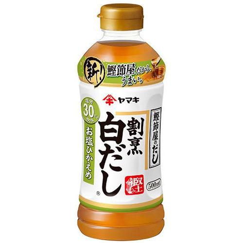 ヤマキ　割烹白だしお塩ひかえめ 500ml ×12本×2セット