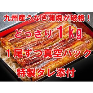 九州産　大振り　うなぎ蒲焼　１ｋｇセット『国産』『ギフト_お中元_進物』 (爆買)
