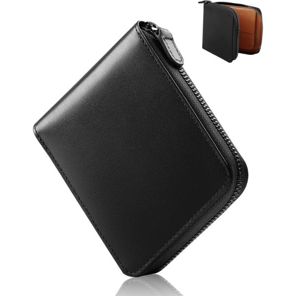 財布 メンズ 2つ折り 日本栃木 レザー 二つ折り財布 YKK ラウンドファスナー 一流の革職人が作...