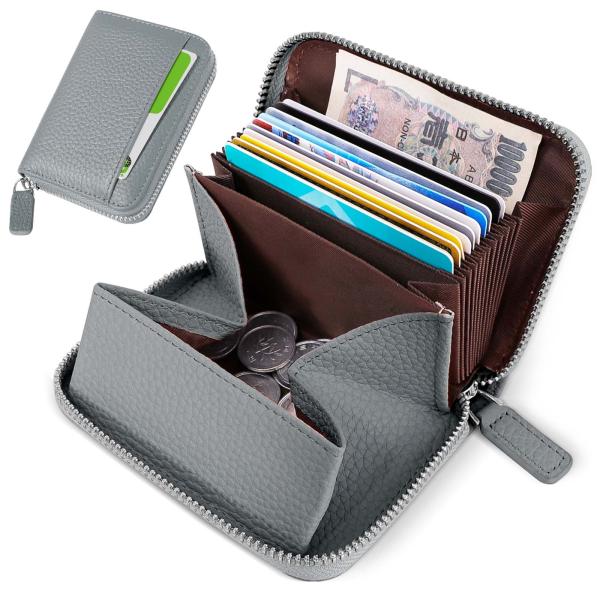 ミニ財布 お札が折れない 財布 レディース メンズ 二つ折り財布 大容量 じゃばら カードケース ボ...