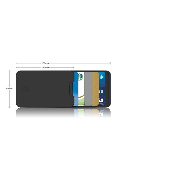 ZENLET The Wallet ブラック - 片手で簡単カード展開｜防犯性と利便性を両立｜コンパ...