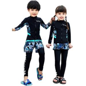 水着 ラッシュガード キッズ 男の子 女の子 セパレート 3点セット長袖 UVカット 日焼け止め 競泳水着 スイムウェア 水遊び ビーチ プール