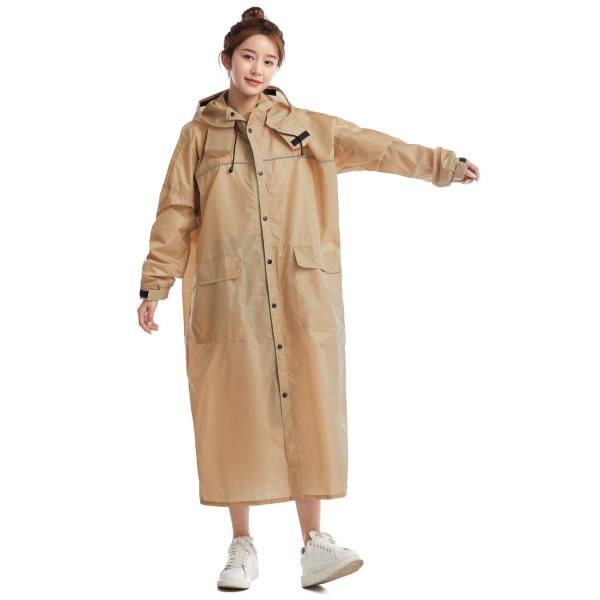 レインコート自転車 男女兼用 超軽量防水 通気性メッシュ 収納袋付き リュック対応 反射テープ付き ...