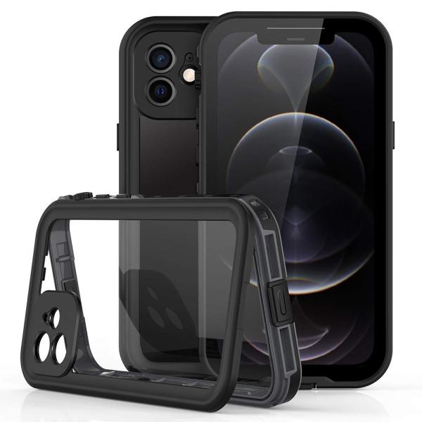 防水 iPhone12Pro ケース 完全防水 両面カバー 360度 全面保護 落下防止 ワイヤレス...