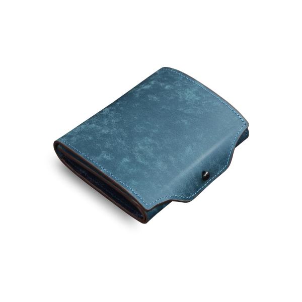 財布 メンズ プエブロレザー 本革 日本製 コンパクト 小さい ミニ財布 大容量 3つ折り 箱型の小...