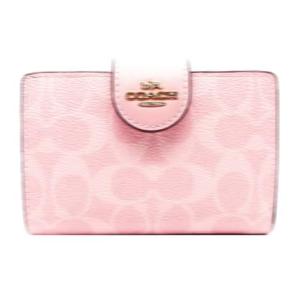 レディース 二つ折り財布 OUTLE ミディアム コーナー ジップウォレット シグネチャー キャンバ...