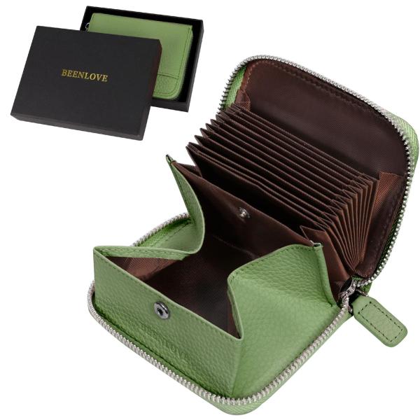 [BEENLOVE] ミニ財布 レディース 二つ折り財布 カード入れ コンパクト 本革 大容量 スキ...