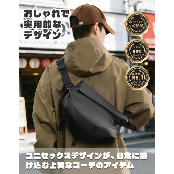ショルダーバッグ メンズ 大容量 防水 ボディバッグ メンズ 人気 斜め掛け 軽量 おしゃれ 多ポケ...