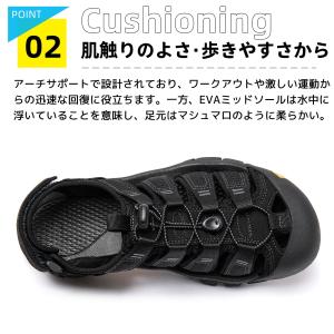 スポーツ サンダル メンズ 水陸両用 アウトド...の詳細画像3