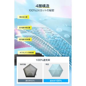 日傘 UVカット 100%遮光 遮熱 折り畳み...の詳細画像3