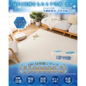 夏用ラグマット カーペット 接触冷感 【独自開...の詳細画像1