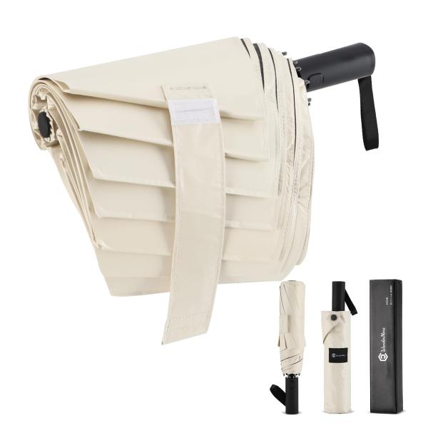 形状記憶 日傘 折りたたみ 3秒でたためる 晴雨兼用 uvカット 100 遮光 折り畳み傘 ワンタッ...