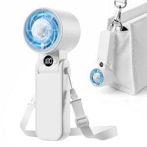 ハンディファン 冷却プレート搭載 瞬間冷却・最大-25℃ 携帯扇風機 199段階風量調整 4000mAh大容量 最大16時間 静音 折りたたみ式 首掛け 卓上 手持ち