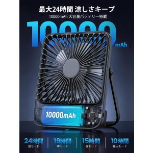 10000mAh 卓上扇風機 超薄 静音 小型...の詳細画像1