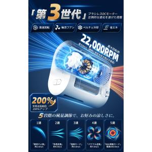 腰掛け扇風機 ベルトファン 業界初・超大冷却プ...の詳細画像2