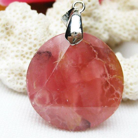 インカローズ ロードクロサイト 大衛星 ペンダント  k1-619