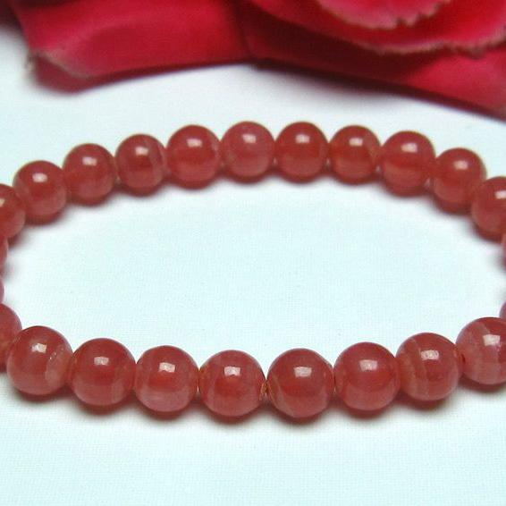 インカローズ ロードクロサイト ブレスレット 7mm  l56-693