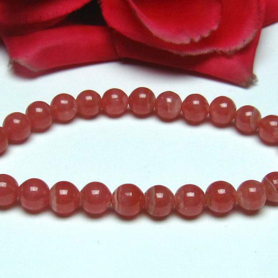 インカローズ ロードクロサイト ブレスレット 7mm  l56-702