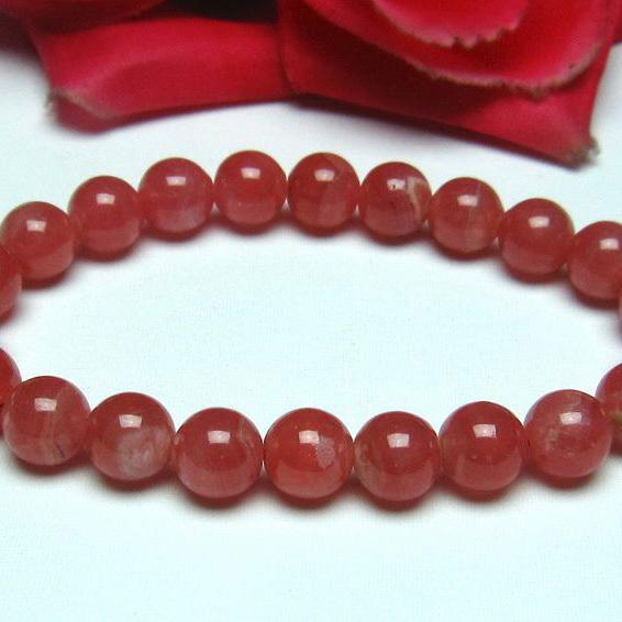 インカローズ ロードクロサイト ブレスレット 9mm  l56-718