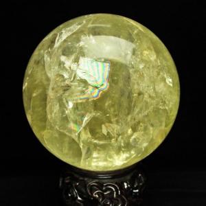 3.9Kg シトリン水晶 丸玉 145mm t529-5916 : 誠安天然石専門店 - 通販