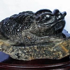 モリオン クラスター 黒水晶 原石 台座付属 一点物 送料無料 182-8427