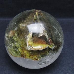 【天然石】ガーデン水晶(344g)、丸玉 ガーデンクォーツ（庭園水晶） 丸玉 52mm t100-4844 : 誠安天然石専門