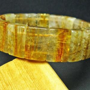 ゴールドタイチンルチル バングル t107-4493 : 誠安天然石専門店