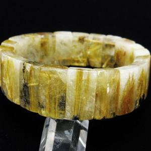 ルチルクォーツ バングル ゴールドタイチンルチル t107-4427 : 誠安
