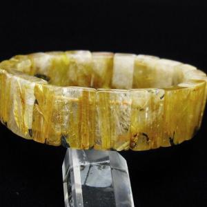 ルチルクォーツ バングル ゴールドタイチンルチル t107-4414 : 誠安