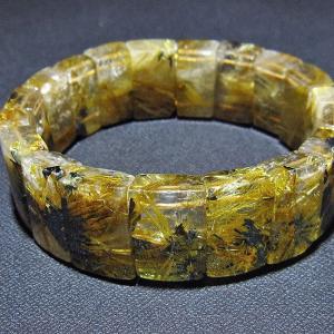 ルチルクォーツ バングル ゴールドタイチンルチル  t107-4431