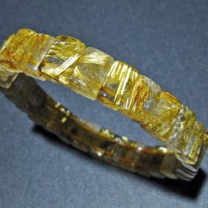 ゴールドタイチンルチル バングル  t107-4538