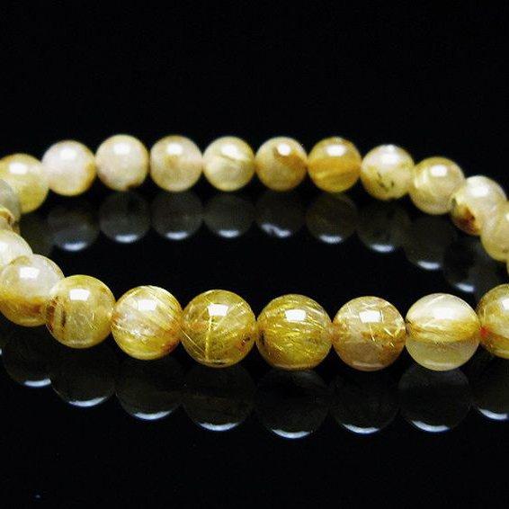 ルチルクォーツ ブレスレット ゴールドタイチンルチル8mm  t116-12280