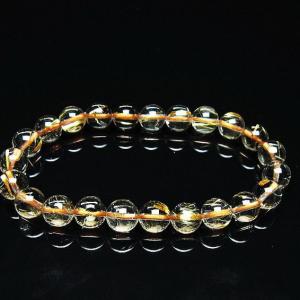 ルチルクォーツ ブレスレット ゴールドタイチンルチル  8mm  t116-12736