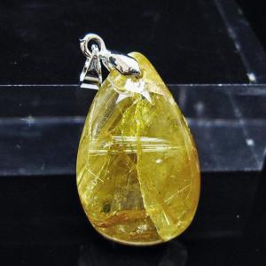 ルチルクォーツ ゴールドタイチンルチル ペンダント t741-2089 : 誠安