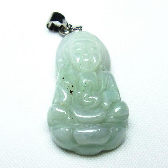 糸魚川翡翠 ペンダント 観音様  t146-2938