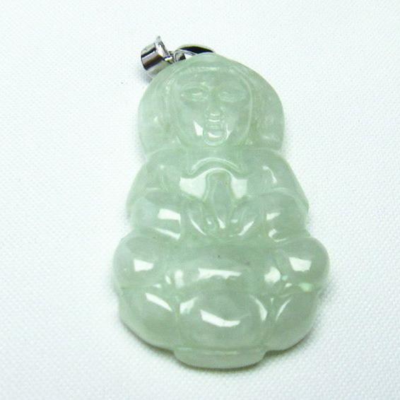 糸魚川翡翠 ペンダント 観音様  t146-2974