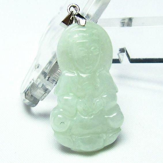 糸魚川翡翠 ペンダント 観音様  t146-2995