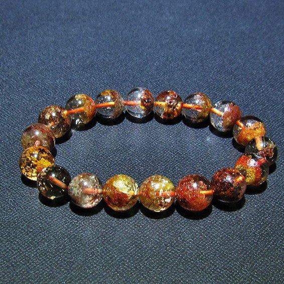 ガーデンクォーツ ブレスレット ルチル入り 庭園水晶  11mm  t15-10403