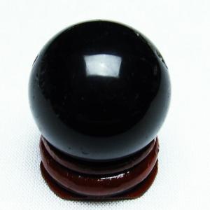 モリオン 純天然 黒水晶  丸玉 27mm  t220-6974