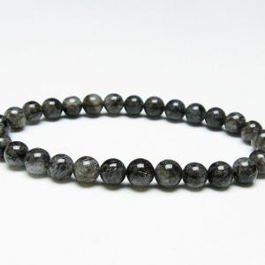 ブラックルチルクォーツ ブレスレット  6mm  t257-6539｜seian