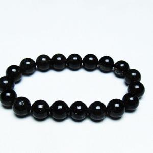 11mm　ブラックブロンズルチル　ブレスレット ルチルクォーツ ブレスレット ブラックルチル 10mm t257-7574 : 誠安