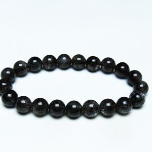 モリオン 純天然 黒水晶 ブレスレット 16mm t112-7361 : 誠安天然石