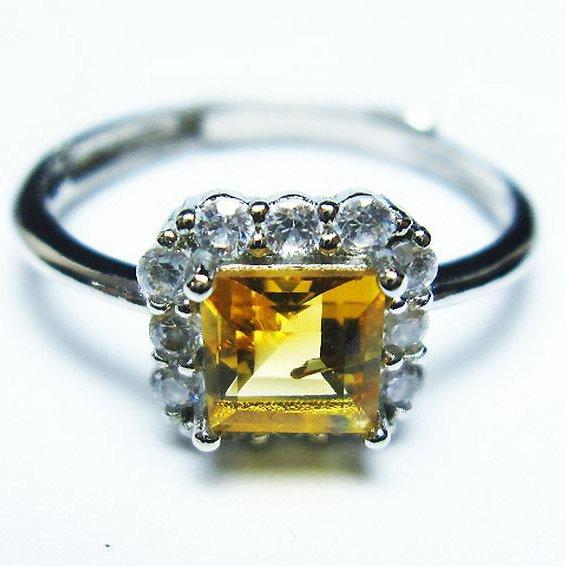 シトリン 指輪 (12号) t275-22306