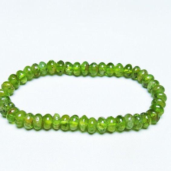 ペリドット ブレスレット  7mm  t284-2864